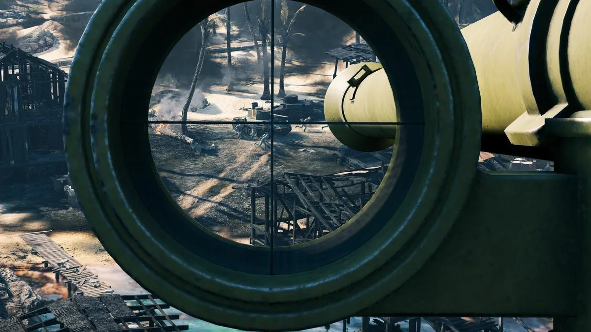 Comparison of wallhack and ESP views in an Enlisted urban map
